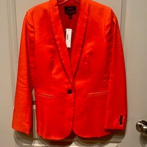 ❤️J CREW Cherry Red Linen Parke Blazer ❤️